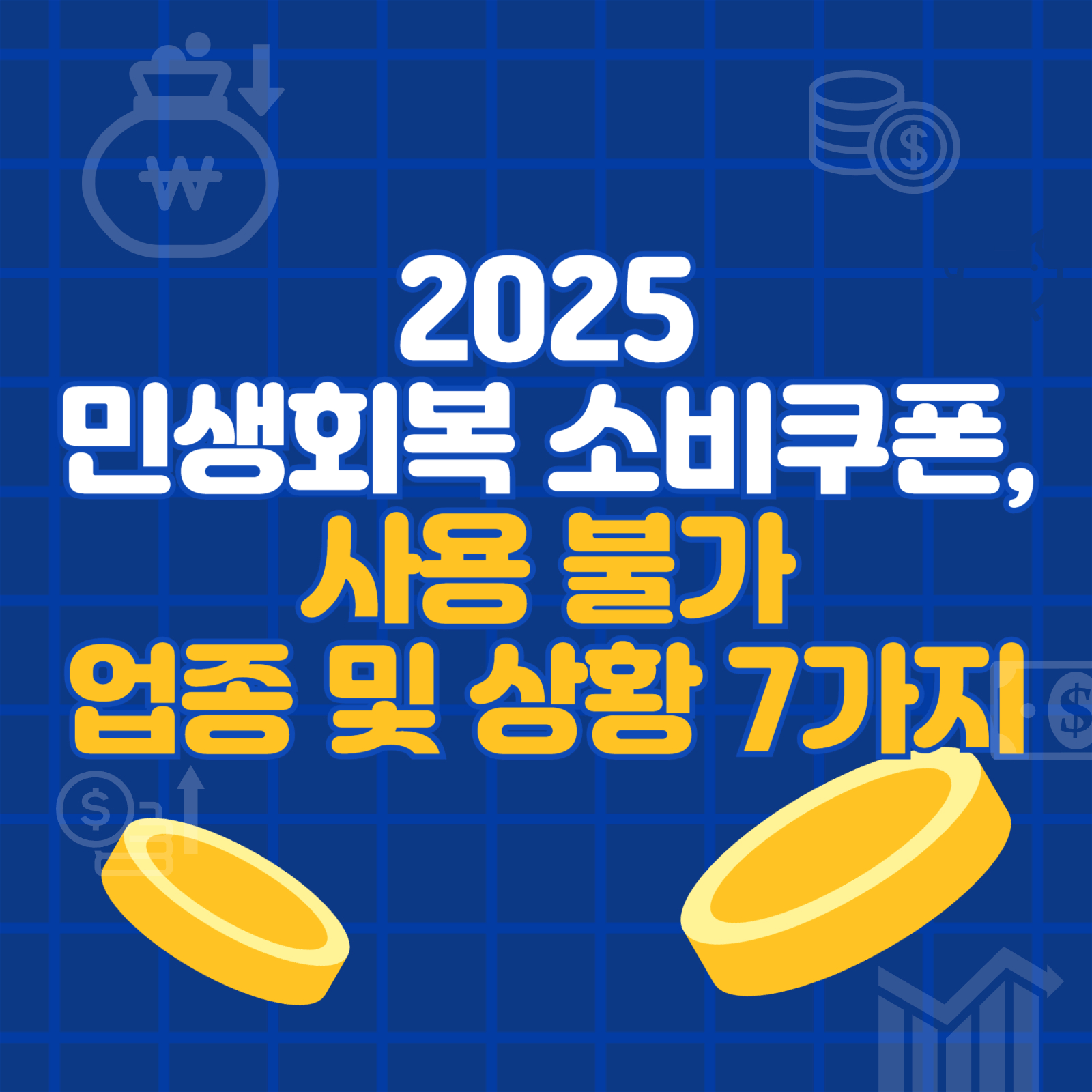 2025년 민생회복 소비쿠폰, 사용 불가 업종 및 상황 7가지