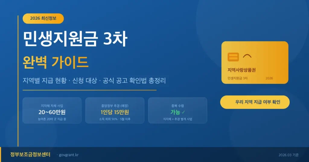 민생지원금 3차