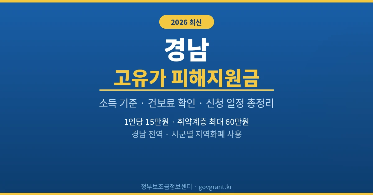 경남 고유가 피해지원금
