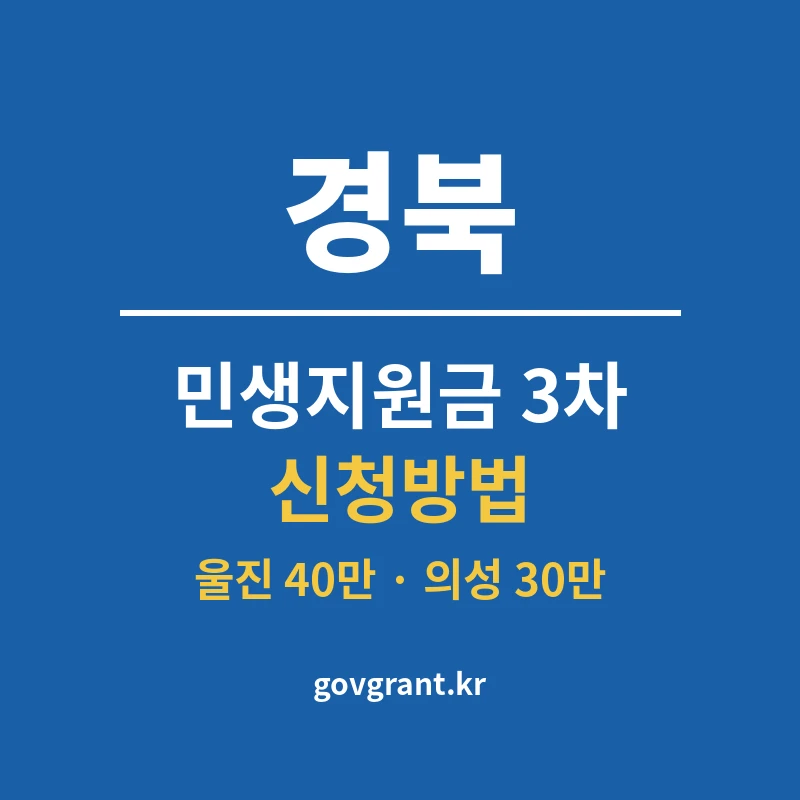 경북 민생지원금 3차 신청방법
