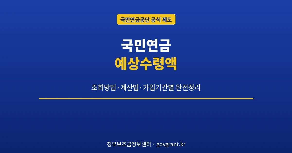 국민연금 예상수령액