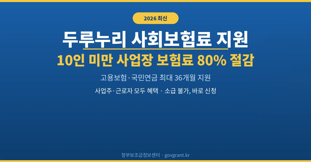 두루누리 사회보험료 지원
