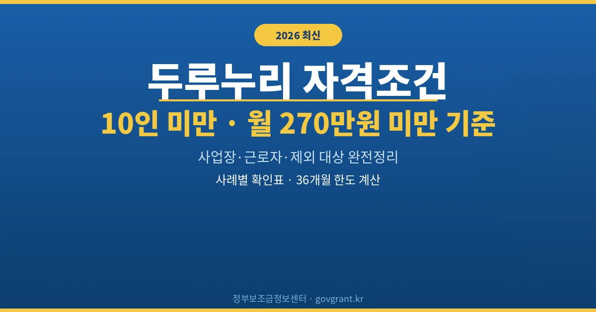 두루누리 자격조건