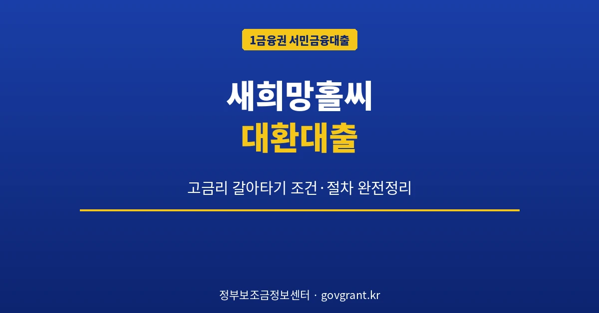 새희망홀씨 대환대출