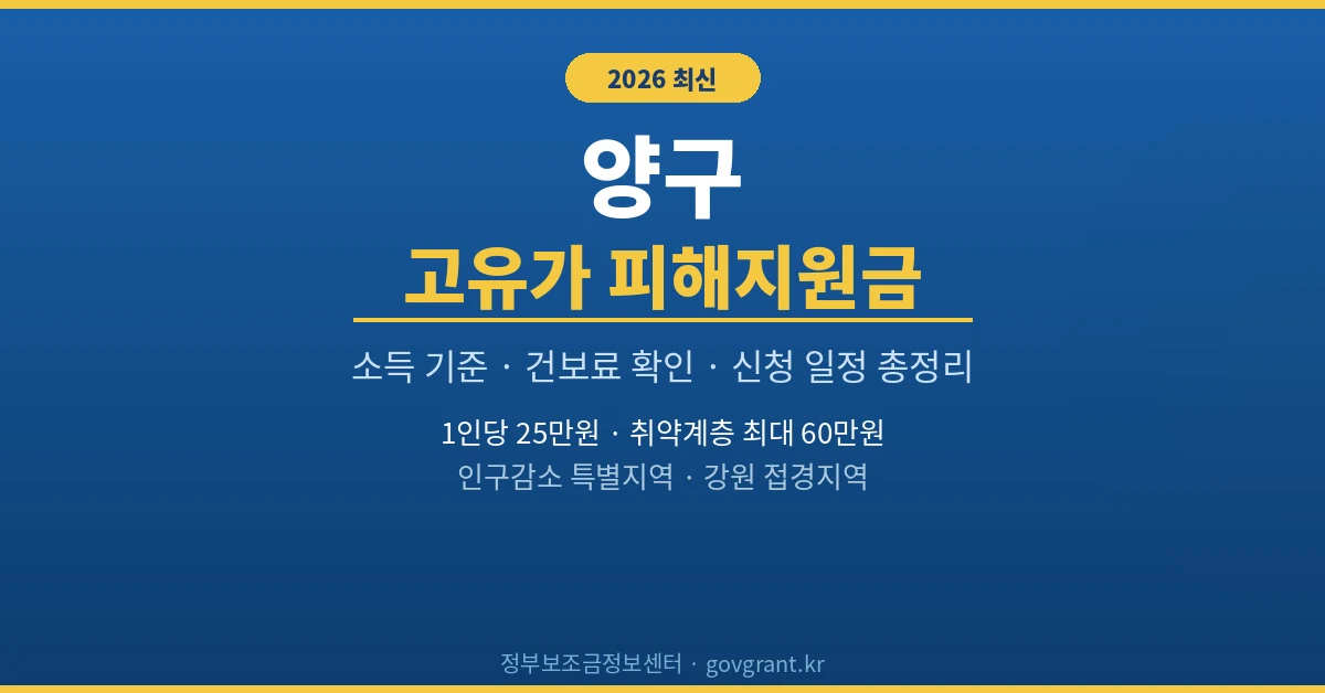 양구 고유가 피해지원금