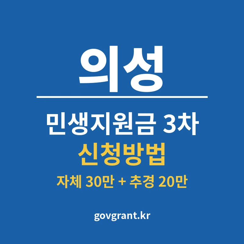 의성 민생지원금 3차 신청방법