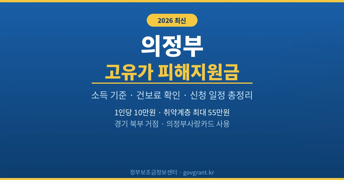 의정부 고유가 피해지원금