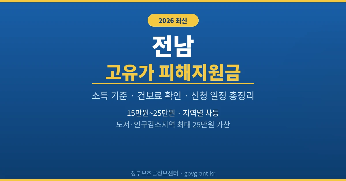 전남 고유가 피해지원금