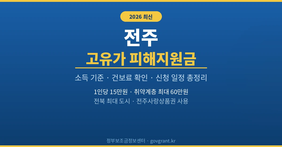 전주 고유가 피해지원금