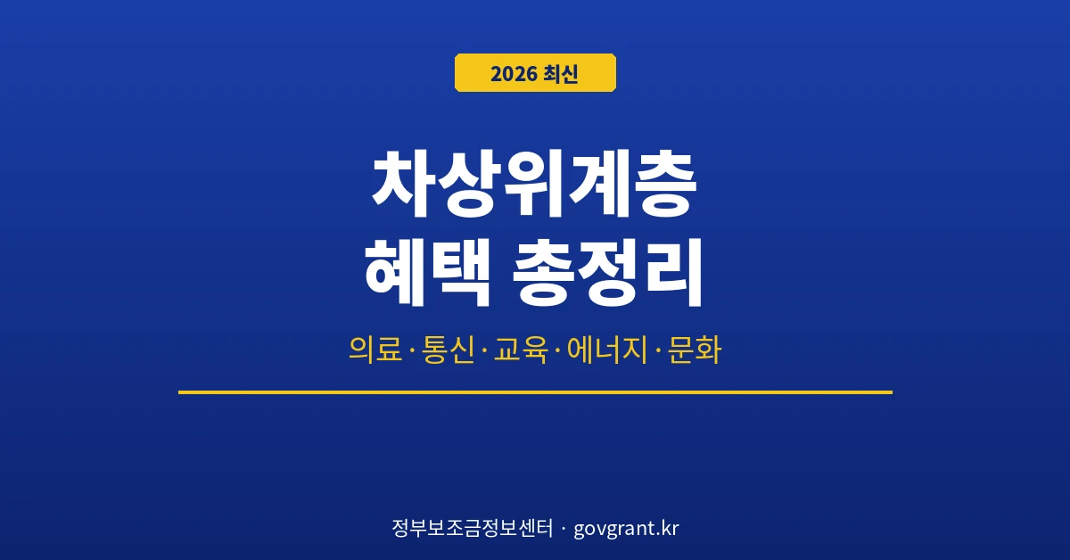 차상위계층 혜택