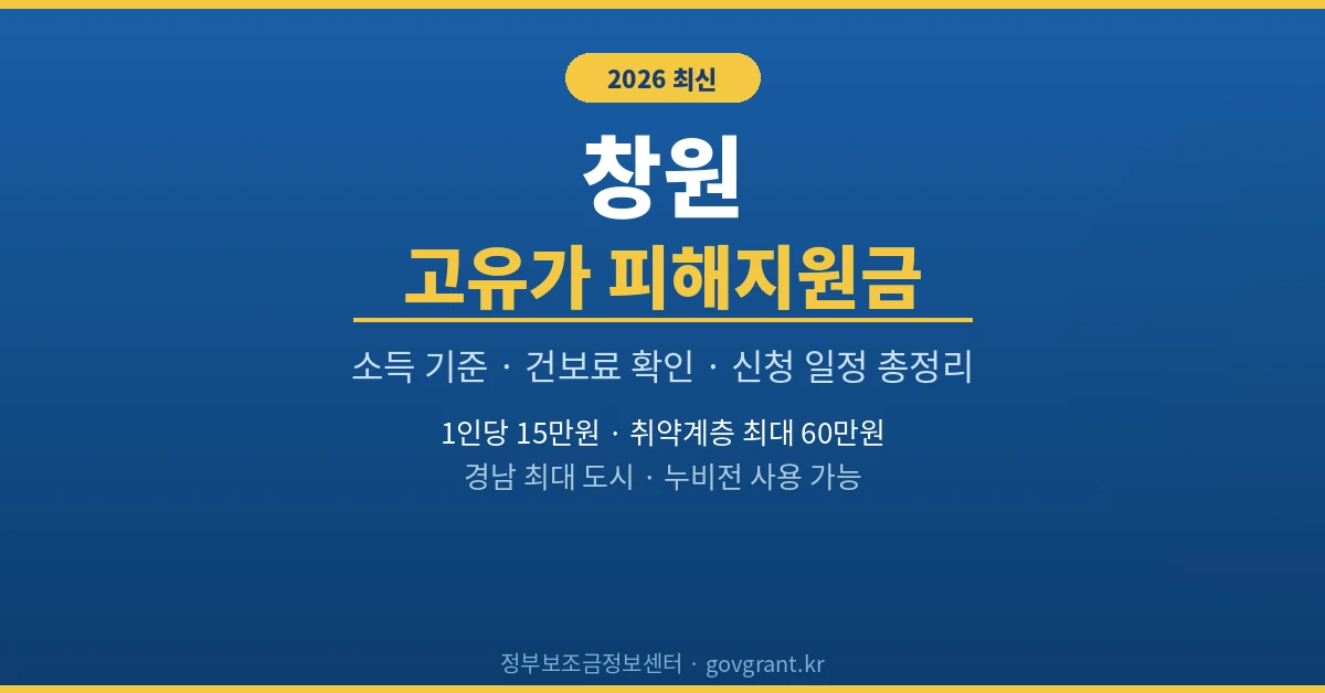 창원 고유가 피해지원금