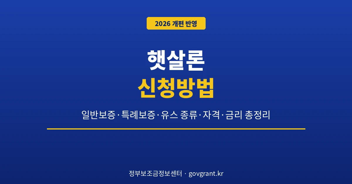 햇살론 신청방법