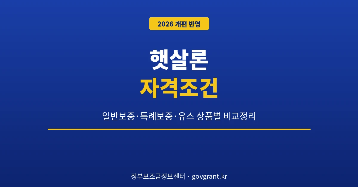 햇살론 자격조건