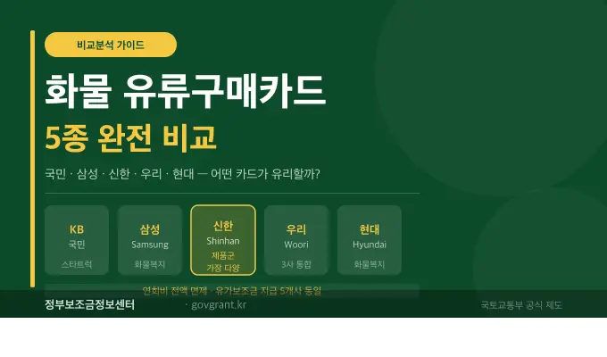 화물 유류구매카드_5종비교