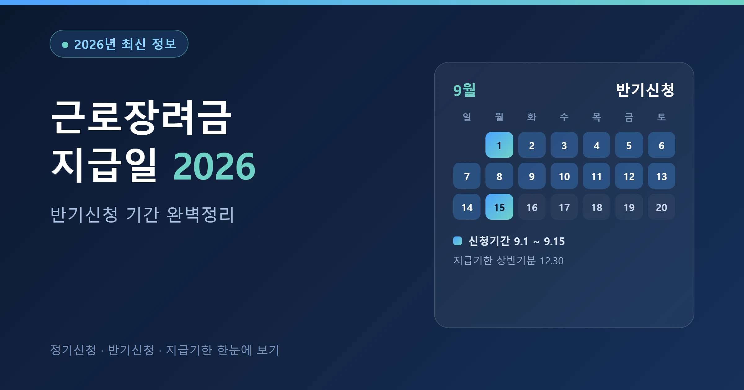 근로장려금 지급일